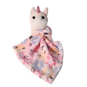 Little Beginnings Unicorn Plush Lovey With Floral Security Blanket Baby Toy